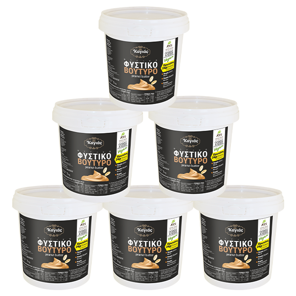 Φυστικοβούτυρο Ολικής Άλεσης 6kg – Σετ 6 x 1kg